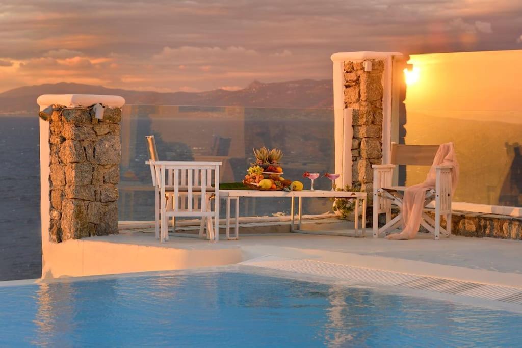 Mykonos Sea View Luxury Villa By Calypso Sunset Villas Mykonos Town Экстерьер фото