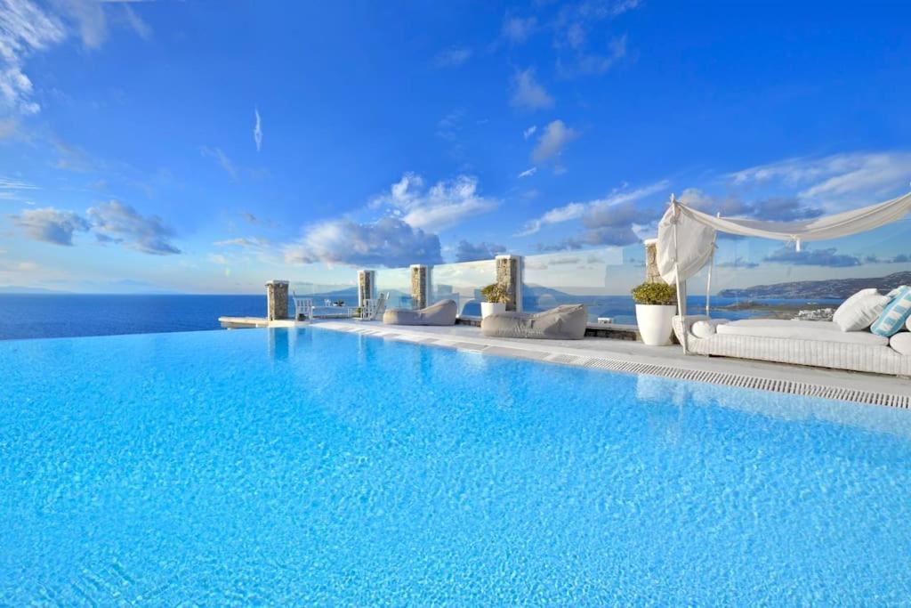 Mykonos Sea View Luxury Villa By Calypso Sunset Villas Mykonos Town Экстерьер фото