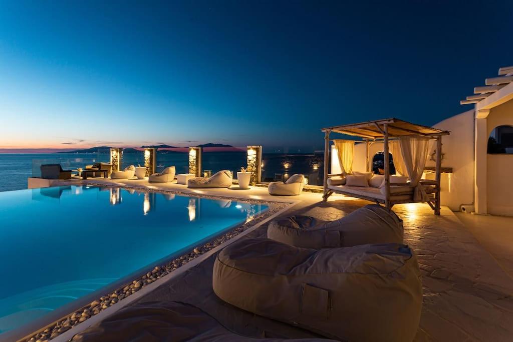 Mykonos Sea View Luxury Villa By Calypso Sunset Villas Mykonos Town Экстерьер фото