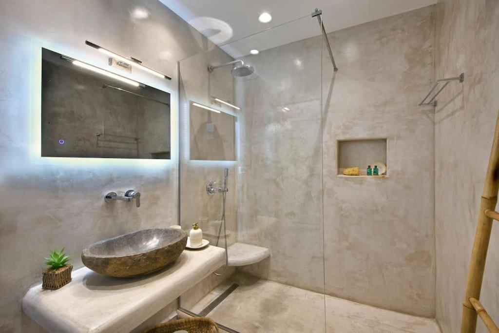 Mykonos Sea View Luxury Villa By Calypso Sunset Villas Mykonos Town Экстерьер фото