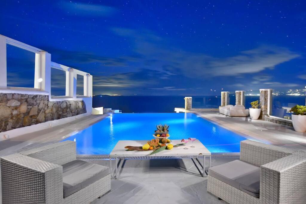 Mykonos Sea View Luxury Villa By Calypso Sunset Villas Mykonos Town Экстерьер фото
