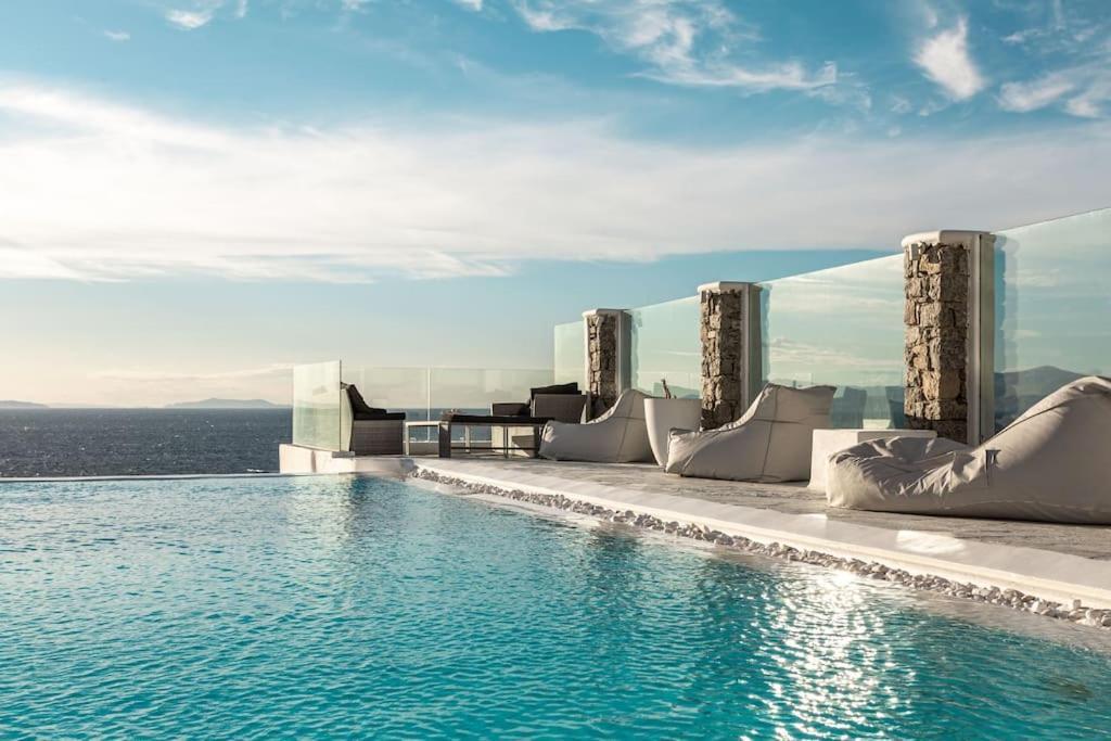 Mykonos Sea View Luxury Villa By Calypso Sunset Villas Mykonos Town Экстерьер фото
